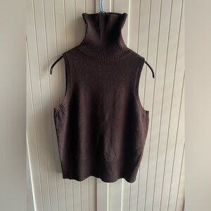 brown cashmere vest